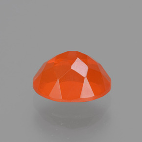 1.12캐럿 천연 오렌지 파이어 오팔, 타원형 컷, 8.8×7.1 mm, 투명한