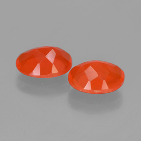 1.34캐럿 천연 미디엄 오렌지 파이어 오팔 보석, 타원형 컷, 8.1×6.1 mm, 투명한