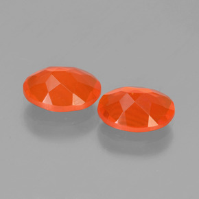 1.19캐럿 천연 오렌지 파이어 오팔 보석, 타원형 컷, 8×6 mm, 투명한
