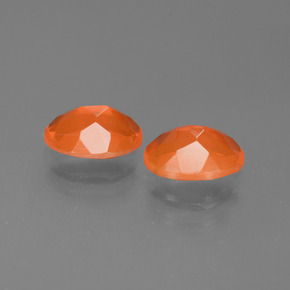 캐럿 천연 오렌지 파이어 오팔 보석, 타원형 컷, 8×6.2 mm, 투명한
