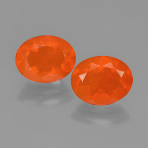 2.19캐럿 천연 오렌지 파이어 오팔 보석, 타원형 컷, 8.9×7.1 mm, 투명한