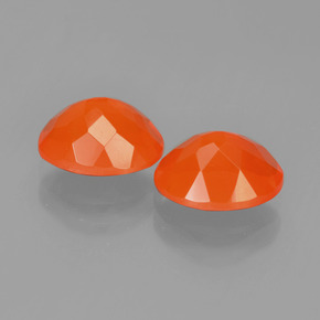 2.19캐럿 천연 오렌지 파이어 오팔 보석, 타원형 컷, 8.9×7.1 mm, 투명한