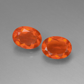 캐럿 천연 오렌지 파이어 오팔 보석, 타원형 컷, 8×6 mm, 투명한