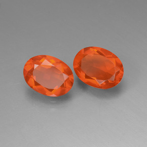 캐럿 천연 오렌지 파이어 오팔 보석, 타원형 컷, 8×6 mm, 투명한