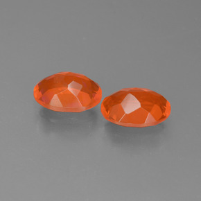 캐럿 천연 오렌지 파이어 오팔 보석, 타원형 컷, 8×6 mm, 투명한