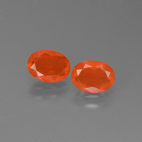 캐럿 천연 오렌지 파이어 오팔 보석, 타원형 컷, 7×5.2 mm, 투명한