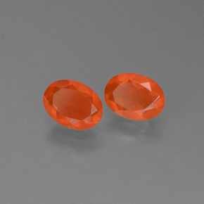 캐럿 천연 오렌지 파이어 오팔 보석, 타원형 컷, 7×5.2 mm, 투명한