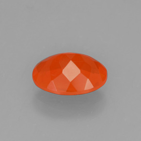 0.98캐럿 천연 미디엄 오렌지 파이어 오팔, 타원형 컷, 8.9×7.1 mm, 투명한