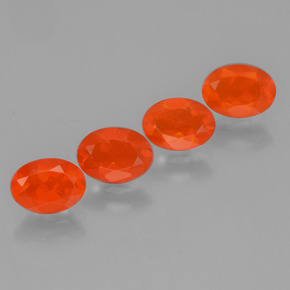 1.81캐럿 천연 오렌지 파이어 오팔 보석, 타원형 컷, 6.9×5 mm, 투명한