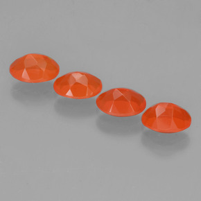 1.81캐럿 천연 오렌지 파이어 오팔 보석, 타원형 컷, 6.9×5 mm, 투명한