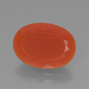 2.83캐럿 천연 오렌지 파이어 오팔, 타원형 컷, 12.6×9.1 mm, 투명한