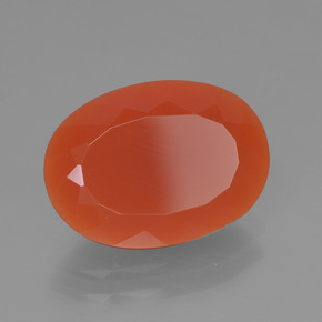 2.83캐럿 천연 오렌지 파이어 오팔, 타원형 컷, 12.6×9.1 mm, 투명한