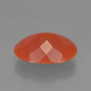 2.83캐럿 천연 오렌지 파이어 오팔, 타원형 컷, 12.6×9.1 mm, 투명한