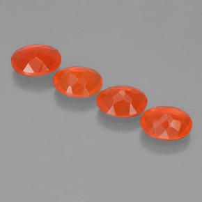 3.33캐럿 천연 오렌지 파이어 오팔 보석, 타원형 컷, 8.8×7 mm, 투명한