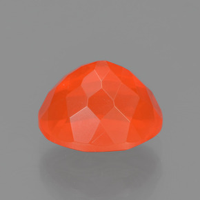 1.42캐럿 천연 오렌지 파이어 오팔, 타원형 컷, 8.9×7 mm, 투명한