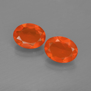 1.29캐럿 천연 강렬한 레드 오렌지 파이어 오팔 보석, 타원형 컷, 7.8×6 mm, 투명한