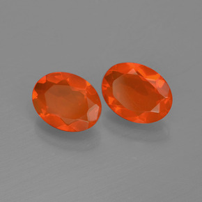 1.29캐럿 천연 강렬한 레드 오렌지 파이어 오팔 보석, 타원형 컷, 7.8×6 mm, 투명한