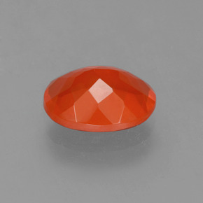 1.43캐럿 천연 오렌지 파이어 오팔, 타원형 컷, 10.1×8 mm, 투명한