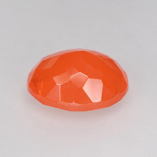 1.69캐럿 천연 밝은 오렌지 파이어 오팔, 타원형 컷, 10.4×8.4 mm, 투명한