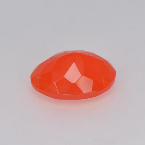0.93캐럿 천연 깊은 붉은빛 오렌지 파이어 오팔, 타원형 컷, 8.9×7 mm, 투명한