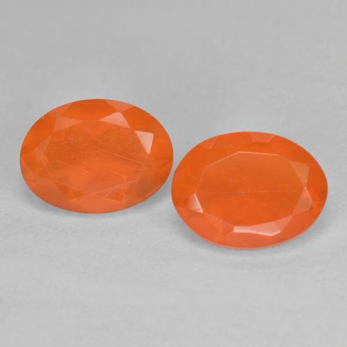 1.50캐럿 천연 파이어 오렌지 파이어 오팔 보석, 타원형 컷, 8×6 mm, 투명한