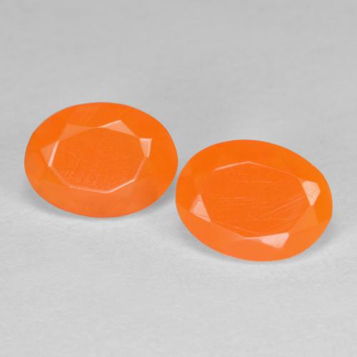1.21캐럿 천연 미디엄 오렌지 파이어 오팔 보석, 타원형 컷, 7.9×6 mm, 투명한