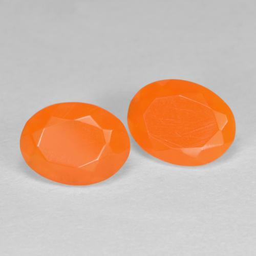 1.21캐럿 천연 미디엄 오렌지 파이어 오팔 보석, 타원형 컷, 7.9×6 mm, 투명한