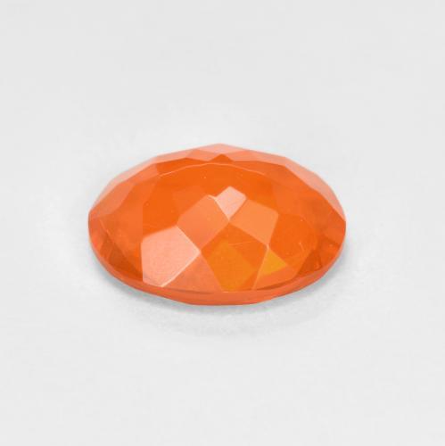 0.63캐럿 천연 밝은 오렌지 파이어 오팔, 타원형 컷, 7.8×6 mm, 투명한