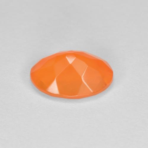 0.69캐럿 천연 미디엄 오렌지 파이어 오팔, 타원형 컷, 8.1×6.1 mm, 투명한