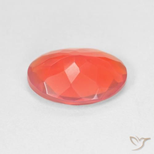 1.73캐럿 천연 밝은 오렌지 파이어 오팔, 타원형 컷, 11.5×8.4 mm, 투명한