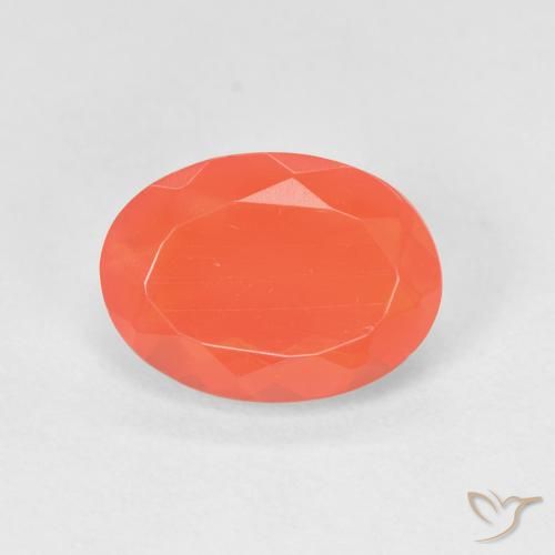 1.28ct 자연스러운 파이어 오렌지 파이어 오팔, 타원형, 투명한