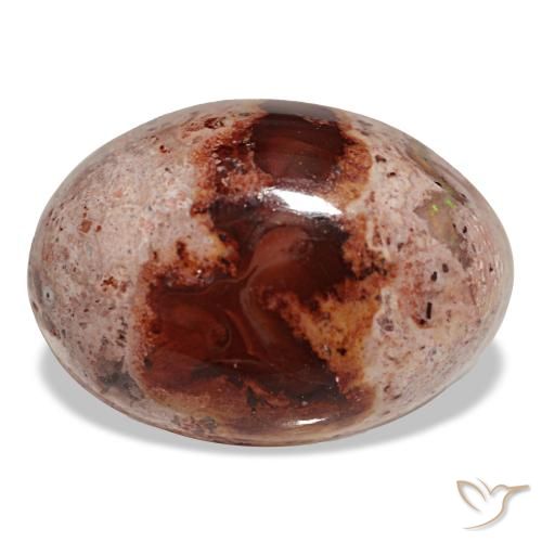 12.94캐럿 천연 멀티컬러 파이어 오팔, 타원형 컷, 18.5×13.2 mm, 불투명체