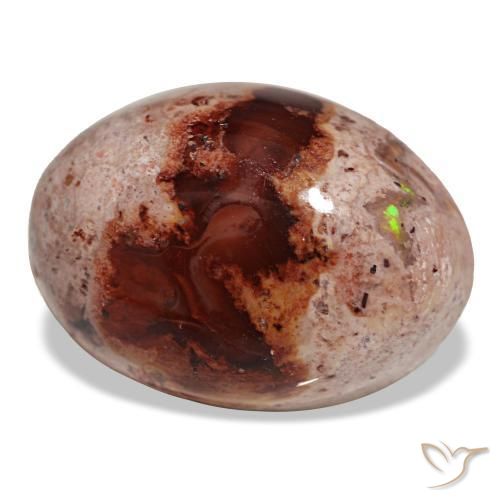 12.94캐럿 천연 멀티컬러 파이어 오팔, 타원형 컷, 18.5×13.2 mm, 불투명체