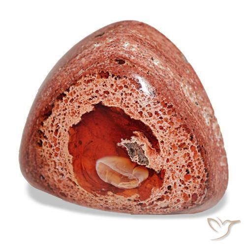 14.63캐럿 천연 멀티컬러 파이어 오팔, 트릴리언, 19.3×17.3 mm, 불투명체
