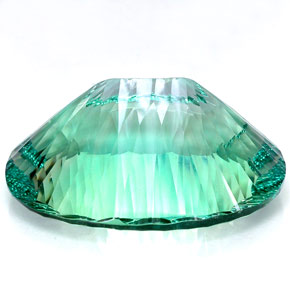 84.68캐럿 천연 멀티컬러 플루오라이트, 타원형 컷, 34.7×24.1 mm, IF