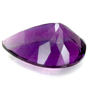 11.90캐럿 천연 바이올렛 플루오라이트, 배 모양, 17.8×13.3 mm, VVS