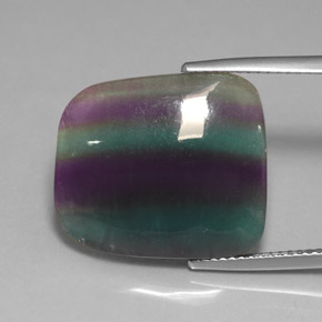 15.97캐럿 천연 멀티컬러 플루오라이트, 투명한, 19.1×16.7 mm, 투명/반투명