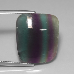 15.97캐럿 천연 멀티컬러 플루오라이트, 투명한, 19.1×16.7 mm, 투명/반투명