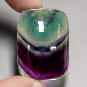 48.04캐럿 천연 멀티컬러 플루오라이트, 투명한, 29.9×21.8 mm, 투명/반투명