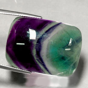 48.04캐럿 천연 멀티컬러 플루오라이트, 투명한, 29.9×21.8 mm, 투명/반투명