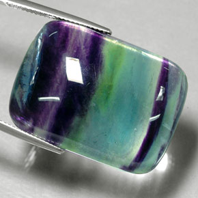 55.61캐럿 천연 멀티컬러 플루오라이트, 투명한, 30×22 mm, 투명/반투명