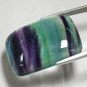 55.61캐럿 천연 멀티컬러 플루오라이트, 투명한, 30×22 mm, 투명/반투명