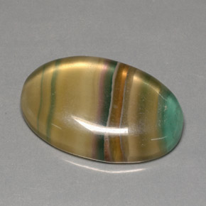 60.11캐럿 천연 멀티컬러 플루오라이트, 투명한, 34.8×22.6 mm, 투명/반투명