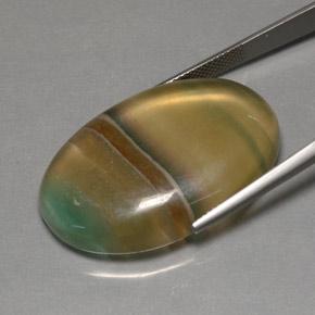 60.11캐럿 천연 멀티컬러 플루오라이트, 투명한, 34.8×22.6 mm, 투명/반투명