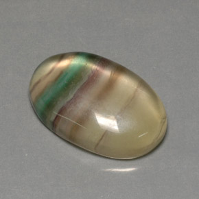 35.91캐럿 천연 멀티컬러 플루오라이트, 투명한, 27.1×17.4 mm, 투명/반투명