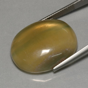 42.84캐럿 천연 멀티컬러 플루오라이트, 투명한, 26×20.4 mm, 투명/반투명
