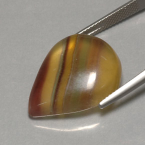 23.37캐럿 천연 멀티컬러 플루오라이트, 투명한, 22.3×17.6 mm, 투명/반투명