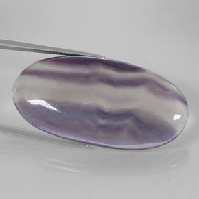 60.84캐럿 천연 멀티컬러 플루오라이트, 타원형 컷, 41.2×20.5 mm, 투명한