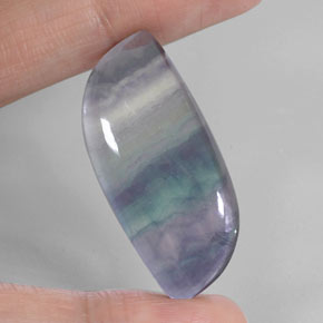 37.44캐럿 천연 멀티컬러 플루오라이트, 멋진 모양, 36.4×16.2 mm, 투명한