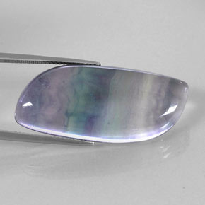 37.44캐럿 천연 멀티컬러 플루오라이트, 멋진 모양, 36.4×16.2 mm, 투명한